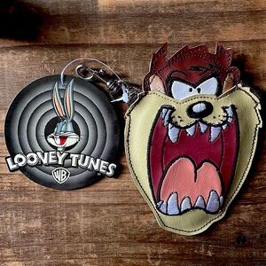 𝐍𝐖𝐓 RARE VINTAGE “TAZ” TASMANIAN DEVIL COIN PURSE w/CLIP